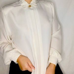 Vintage Sheer white blouse